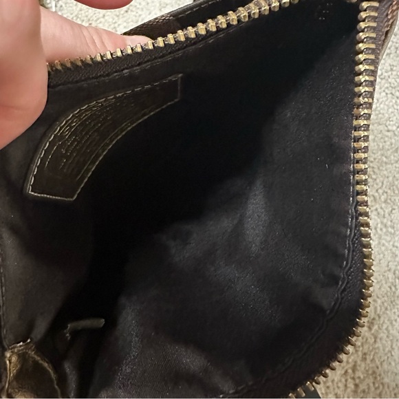 Coach Signature Stripe CrossbodyBag Brown Canvas Glitter Bronze Trim F0749-40758 - Picture 9 of 12